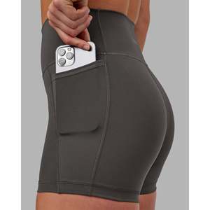 Shorts de Cintura Ultra Alta con 4 Bolsillos para Mujer Fusion - Dark Storm - Product Image 5