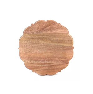 Assiette de chargement en gros Assiette de service en bois massif pour fruits Assiette ronde en bois d'acacia - Product Image 4