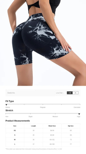 Short de yoga taille haute Tie Dye pour femmes Short de compression à séchage rapide pour femmes Short de fitness serré - Product Image 6