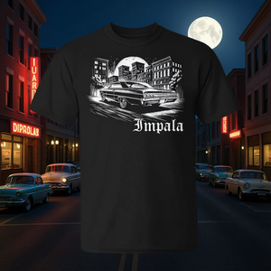 Camiseta Clásica Vintage de Hot Rod Impala Muscle Car Estilo Antiguo - Nuevo Diseño Promocional de Coche Clásico - Product Image 3