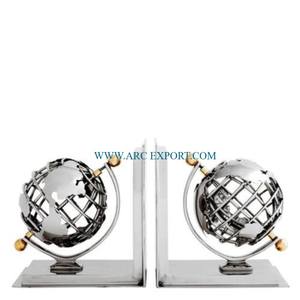 Sujetalibros metálico pulido brillante para decoración de mesa de acero inoxidable, sujetalibros de objetos de lujo de la mejor calidad para bibliotecas - Product Image 1