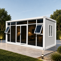 Construisez une véranda de style moderne, une maison conteneur modulaire préfabriquée de luxe, démontable et portable, de 20 pieds, en kit.