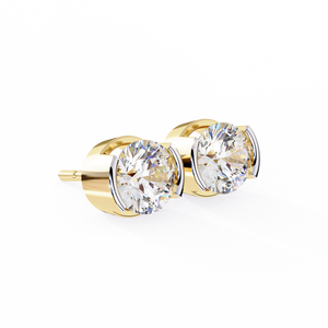 Pendientes Únicos de Oro de 18K con Diamante Cultivado en Laboratorio, Pendientes de Diamantes Premium - Product Image 1
