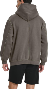 Sudadera con capucha atlética de lavado ácido pesado para hombres, jersey de gran tamaño para parejas, sudaderas de lana de invierno - Product Image 4