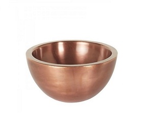 Tablier de lavabo de salle de bain en cuivre poli de calibre 16 Premium martelé en acier inoxydable de calibre 16 - Product Image 3