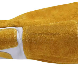 Gants de travail en cuir pour hommes de haute qualité, renforcés, avec double paume, protection UV, fermeture à boucle et crochet pour la sécurité en extérieur - Product Image 6