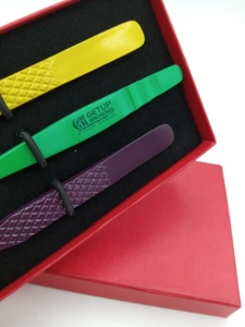 Getup brosons ขนตาปลอม90องศาสไตล์ปลาโลมามืออาชีพแหนบต่อขนตาหยักเรียบ - Product Image 5