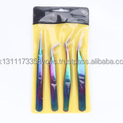 Pincettes à cils en acier inoxydable, extension de cils avec logo privé - Product Image 5