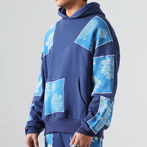 2024 nuevo Unisex 100% algodón invierno pulóver Sudadera con capucha 500 Gsm polar serigrafía patrón sólido Patchwork hombres sudaderas - Product Image 4