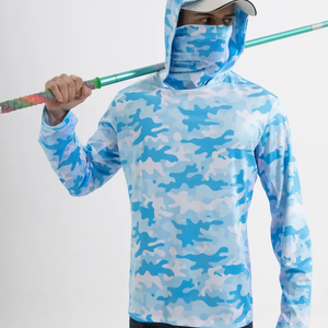 Sublimación de diseño original Ropa de pesca Sudaderas con capucha de manga larga para pesca Protección de caza Sudaderas con capucha de pesca de secado rápido - Product Image 5