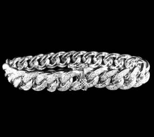 Le bracelet de tennis Moissanite coupé VVS1 passe le testeur de diamants | Bijoux glacés plaqués or 24 carats | Cadeau de fiançailles certifié IGI - Product Image 3