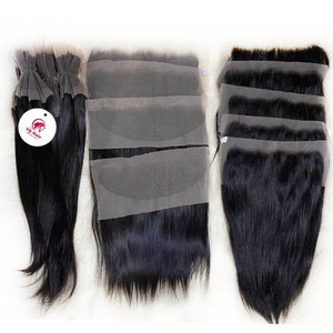 Cabello humano liso natural vietnamita cierre frontal transparente HD encaje 13x6 13x4 2x6 4x4 5x5 6x6 en estilo de onda natural - Product Image 3