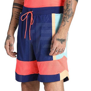 Pantalones Cortos Deportivos de Malla Transpirable de Secado Rápido para Hombre, Logotipo Personalizado, Estilo Urbano, Diseño Sólido, Poliéster, Cintura Elástica Holgada - Product Image 4