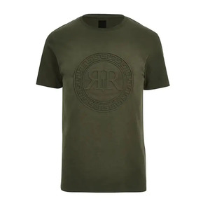 Camiseta transpirable y de secado rápido de algodón 100% de alta calidad para hombres Camiseta personalizada en relieve 3D con mangas cortas - Product Image 5
