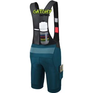 กางเกงปั่นจักรยานแบบมีสายรัดเอว ระบายอากาศได้ดี ผลิตจากผ้าสแปนเด็กซ์และโพลีเอสเตอร์ไร้ตะเข็บ เหมาะสำหรับการปั่นจักรยานเสือภูเขาแบบออฟโรดและเทรล - Product Image 2