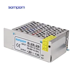 SOMPOM 110/220V ac إلى dc 28V 1A 28W Smps Led إخراج واحدة تحويل التيار الكهربائي ل led قطاع توفير OEM