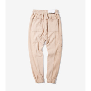 Pantalon de jogging unisexe en molleton léger, taille mi-haute, en coton et élasthanne, respirant, brodé, couleur unie - Product Image 5