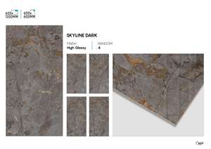 Carreaux de mur et de sol en porcelaine à haute brillance et à finition brillante 24x48 pouces Surface intérieure polie de luxe - Product Image 4