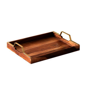 Grand plateau décoratif en bois, grand plateau de service en bois pour table basse, hôtels, Restaurants, cuisine - Product Image 5