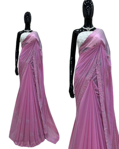 Mới nhất phong cách Bollywood phong cách đẹp <span class=keywords><strong>georgette</strong></span> sequin thêu partywear <span class=keywords><strong>Saree</strong></span> cho đám cưới và bên cho phụ nữ - Product Image 1