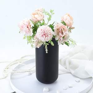 Vase à fleurs en métal de haute qualité Style américain fini noir pour la décoration des cendres Fabricant direct Vase à fleurs en aluminium - Product Image 2