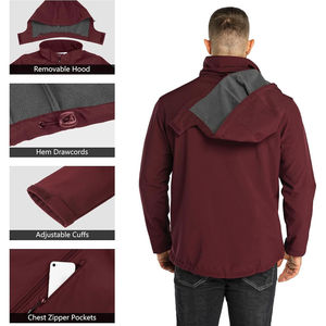 Veste homme personnalisée, imperméable, coupe-vent, vêtement d'extérieur, veste de pluie respirante, veste de couleur unie - Product Image 6