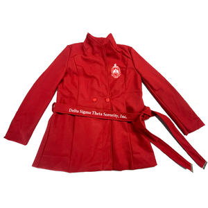 Manteau Trench en laine Delta Sigma Theta DST Sorority personnalisé Vente en gros d'attirail grec - Product Image 3