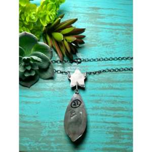 Tia <b>Long</b> Turquoise Star Pattern Multi-Stone & Sterling Silver <b>Necklace</b> for Gift - Product Image 2
