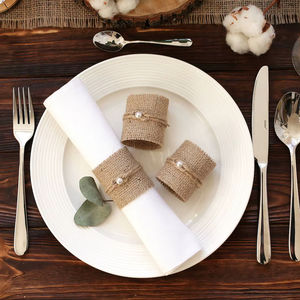 Porte-serviettes en rotin simple pour la mise en place quotidienne de la table à manger et la décoration de la cuisine à domicile avec un style naturel tissé à la main en provenance d'Inde - Product Image 1