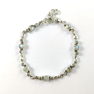 11.6 Grams Labradorite <b>Beaded</b> <b>Bracelet</b> Trendy Classic Religious Buddhism Featuring Ball Number Shape Gift Stones-Pearl Diamond - Product Image 1