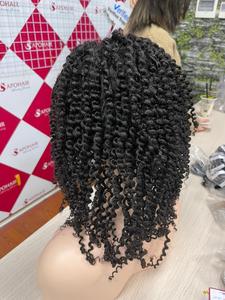 Hermosas pelucas U-Part V-Part Textura rizada profunda Color natural Fábrica al por mayor 100% Cabello humano Cutícula Cabello alineado - Product Image 5