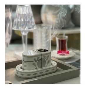 Mère Perle Incrustation Bois de Santal Plateau Boîte Brûleur Set Rose Parfum Étoile Anis Plug Anti-Odeur Home Decor Encens Aromathérapie Diffuseur - Product Image 1