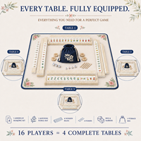 Ensemble de Mahjong Américain en Acrylique pour 4 Joueurs – Vente en Gros de Tuiles, Tapis, Supports et Poussoirs pour Cours, Événements, Personnalisation OEM