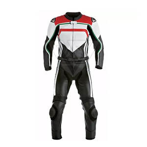 Combinaison en cuir de motard de course pour hommes Veste en cuir de moto pantalon personnalisé - Product Image 1