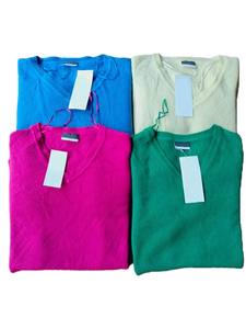 Pull à col rond à manches longues pour femme, décontracté, respirant, de haute qualité, nouvelle arrivée, rayé, tricoté, 100% coton - Product Image 4