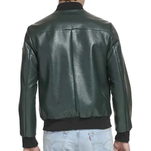 Chaqueta de cuero de bombardero de piel de oveja genuina para hombre, chaquetas de cuero de motocicleta, chaqueta de cuero de Color marrón para hombre - Product Image 2