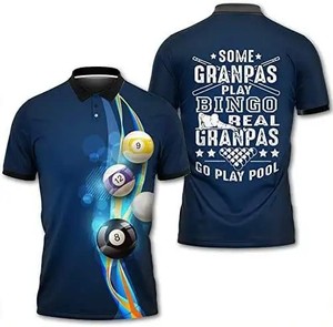 Polo de billar unisex personalizable para equipo adulto, jersey de poliéster de secado rápido con mangas cortas, equipos deportivos - Product Image 2
