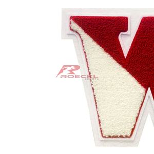 Parches de chenilla tejidos de tela personalizados, insignias de ropa bordadas para ropa de calle, parches de tamaño personalizado bordados al por mayor - Product Image 4