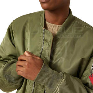 เสื้อแจ็กเก็ตบอมเบอร์สำหรับผู้ชายเสื้อแจ็กเก็ตบอมเบอร์แฟชั่นออกแบบได้เองโลโก้ของคุณเอง - Product Image 5