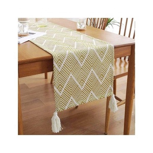 Assorted Solid Blue Vibrant Color Design With GOTS Certified Custom Embroidered Machine-wash 100% Pure Cotton <b>Table</b> <b>Runner</b> Sets - Product Image 3