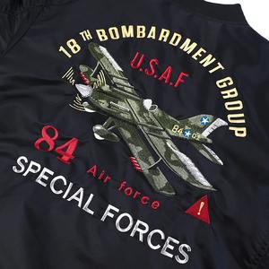 Men's Thick Warm Wool Bomber Jacket Custom Four Seasons Streetwear <b>Thin</b> Style Canvas Fabric Autumn Winter Fashion Male Clothing - Product Image 4