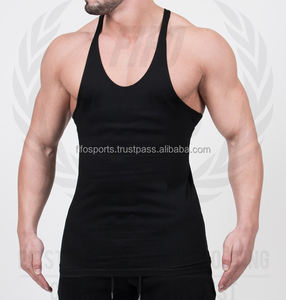 Men Gym Cotton Gym Vest Clothing Men Stringer Tank Tops Bodybuilding Fitness Cotton Top OEM Logo Printing - Product Image 5