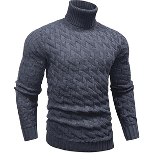 Nouvelle qualité Unique tricots décontractés pull hommes col rond hauts en tricot décontracté couleur unie pull pull de haute qualité - Product Image 6