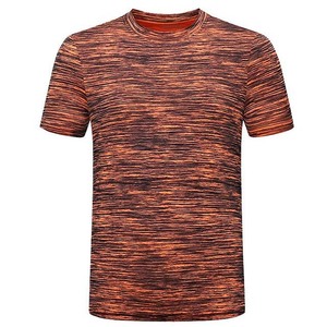 Vente en gros Hommes Col Rond Polyester Spandex Blanc T-shirts Running Sports Fitness t Shirt logo Impression Conception Personnalisée - Product Image 3