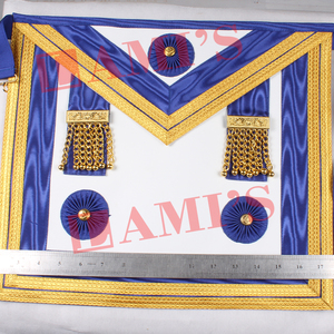 Tablier maçonnique Regalia de haute qualité avec niveaux en métal Tablier en cuir fait main de conception personnalisée à vendre - Product Image 6
