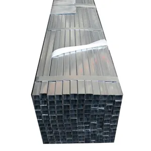 BS 50X50mm EN10219 tailles standard rhs shs section creuse en acier doux tuyau carré galvanisé tube en acier soudé rectangulaire
