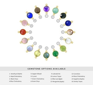 Labradorita-Conjunto de bisel de plata de ley 925 en forma de cojín, oro, piedra de tamaño de 8mm, Conector de piedras preciosas - Product Image 5