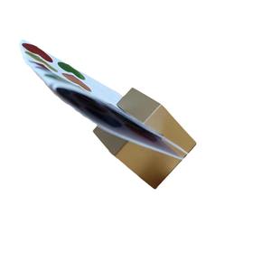 25mm Würfel Messing Karten halter Etiketten preis Tga Visitenkarte Desktop Notizblock Nachrichten halter Basis ständer Desktop Organizer Hochzeit - Product Image 2