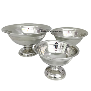 Bandeja de chocolate de lujo de metal Juego de forma redonda de tres cuencos dulces Cuenco de chocolate de metal de diseñador de Venta caliente - Product Image 1