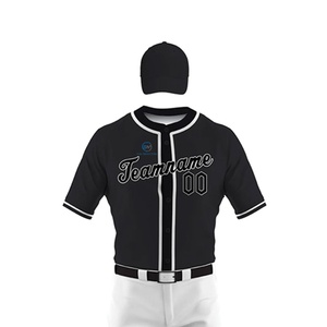 High Quality Custom Logo Printed Baseball Uniform Sets Breathable Anti-Bacterial Quick Dry Wholesale Solid Color Customizable - Product Image 5